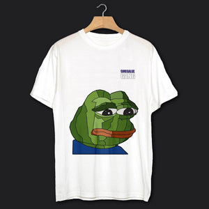 T-shirt Blanc Pepe the Frog Triste